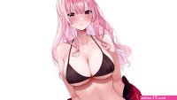 Wallpaper girl hot sexy pink hair boobs anime pretty breasts for mobile and desktop section resolution 3840x2160