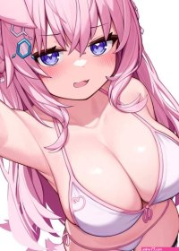 test tube pink trim open mouth bikini tail