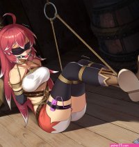 shinebell didnapper2 bondage garter thighhighs vibrator