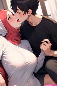 Mom and son tonguekiss 1gir