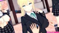 Hentai 3d Game Koikatsu! Rubbing the boobs of a blonde big breasts returnee. Anime 3DCG video
