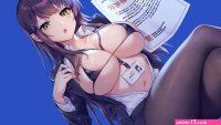 girl hot sexy boobs woman anime stockings pretty 3840x2160