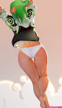 naftosaur on X: commission art anime pantsu lingerie nsfw ass girl bottomless legs