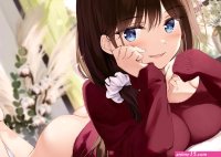 ass barefoot blue eyes boku no kanojo sensei bottomless brown hair flowers fujiki maka long hair oryou