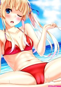 Landlock on X: Saekano Eriri bikini ecchi anime cameltoe