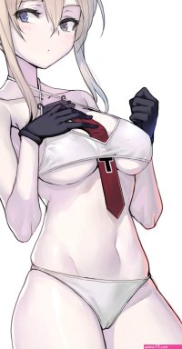 cameltoe cleavage underboob long hair blonde blue eyes anime anime girls Kantai Collection Graf Zeppelin KanColle bikini phallic symbol