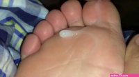 Slow motion HD cum shooting on toes