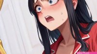 Older bigtits sexy stepsister with young stepsister exploring big hard secret in panties when mom is out HentaiAnimatedFutanari