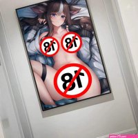 Fantasy Girls Antler Big Boobs Pussy Nude Anime Wall Art Posters Canvas Printings Paintings Home Decor Artwork