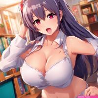 Sexy Anime Girl In School Big Tits Small Waist Big by anthony6969696969 on DeviantArt