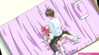 Anime Teen with Pink Hair giving blowjob