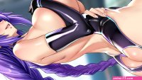 Wallpaper : purple hair twintails hand bra anime girls blue eyes Hyperdimension Neptunia big boobs 3200x1800