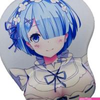Rem Re Zero Anime 3d Sexy Anime Ass Big Breast Wrist Mouse Pad 256 X215x30mm Computer Office Game Accessories Kawaii Mousepad