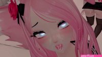 VTUBER CAT GIRL gives you a BJ while you get a view UP HER SKIRT!!!! CUM IN MOUTH FINISH!!!!