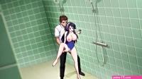 Ein heies Anime-Schulmdchen wird in den Arsch gefickt