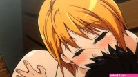 michisato madoka tamao tsukamu pisu hame black legwear animated animated gif 10s 1boy 1girl aftersex all fours blush breasts closed eyes girl on top gym storeroom hetero kiss large breasts leaning forward