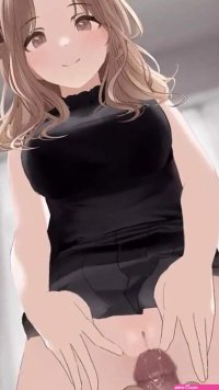 POV: Barely Legal Anime Schoolgirl Showing off Her Pussy Bouncing Her Natural Titties