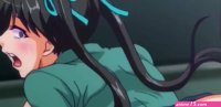 Depraved anime girl sucks a massive cock and takes deep hammering