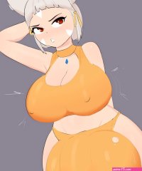 g3mma on X: anime girl with big tits but also big dick also commissioned