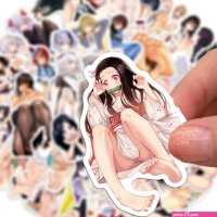 50pcs Waterproof Stickers Graffiti Sex Girl Feet Fetishism Footjob Legs Japanese Anime Trunk Laptop Toy For Adult 0
