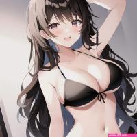 big breast anime girl in bikini by KolhoArts on DeviantArt