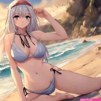 Anime Girl Sexy Big Tits In Bikini Beach by gygct on DeviantArt