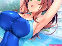 Wallpaper : Saimin Class Wonderful Inosaki Miko school swimsuits green eyes swimwear brunette anime girls big boobs 1024x768