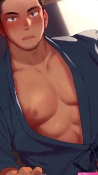 Masturbation: Curious Anime Hunk Fucks!
