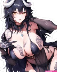 : Generic 5.5x5.5 New Gyaru Albedo Fanart Hentai Anime Waifu Decal Cartoon Girl Graffiti Stickers White : Generic: Tools Home Improvement