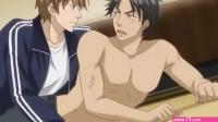 Hentai gay couple having a tongue sex