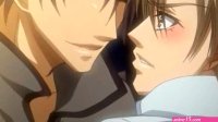 Two Hunky Cartoons Guys in Crazy Gay Kissing