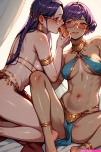 Anime Lesbian Foot Worship Licking Feet AI