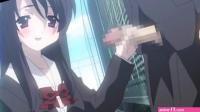 Cute teen in a schoolgirl uniform sucks dick at school while friend watches