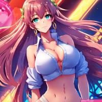 Girl sexy suiit big boobs long hair anime style by nathanaelZT on DeviantArt