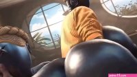 Thick sexy Twins bounces on cock