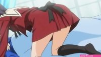 Petite schoolgirls with small tits have erotic lesbian anime sex