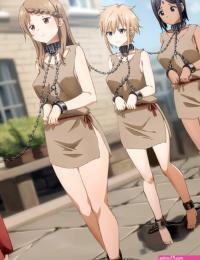 Sahsa and Leila and Toya anime slave girl shackled by JasonLasun23 on DeviantArt