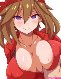 Pokemon Hentai May Big Tits Anime Girl Ash Ketchum Squeezing Boobs