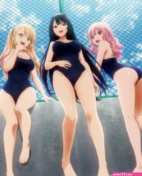 inu ni nattara suki na hito ni hirowareta. inukai karen nekotani mike tsukishiro usagi ass school swimsuit swimsuits tagme