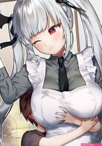 kirisaki shuusei breast grab maid pointy ears shota wings
