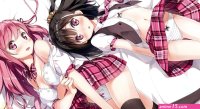 pink Kurumi Kantoku striped panties anime girls black hair Afterschool of the 5th yea