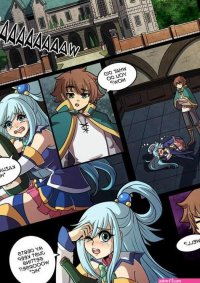 Porn comic Konosubass. Aqua. Kinkymation. Sex comic boy was playing