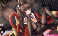 gala 16901040 azur lane amagi-chan azur lane amagi azur lane manjuu azur lane animal ears feet japanese clothes kitsune loli nopan pantyhose pussy see through tail uncensored