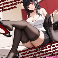 Nyct0 X: Such a good loser you are for Mommy to let her use your card now a deal is deal hentai waifu footworship chastity ballbusting mommy