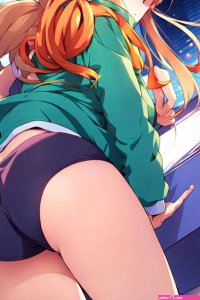 Anime girl bent over by Lokkedon on DeviantArt