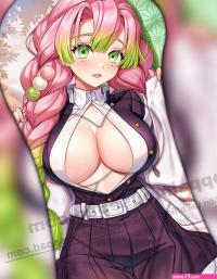 Mitsuri Kanroji Half Body Kimetsu no Yaiba Anime Boob Mouse Pad