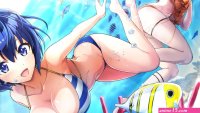 big boobs cleavage anime anime girls underwater water bikini bubbles fish in water