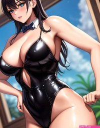 girl with big boobs and big ass wearing bunny costume