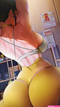 HD wallpaper: big boobs hanging boobs room Japan anime girls
