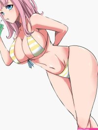 Chika Fujiwara sexy hentai anime shimapan bikini Sticker Sticker for Sale by Corelli87